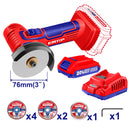 MINI ESMERILADORA INALAMBRICA, 20V, DE 3 PULGADAS. CON BATERIA Y CARGADOR. EMTOP