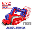Cepillo inalambrico de 3 1/4 plgs de 20 voltios con 1 batería y cargador Emtop ELCR20401