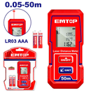 Medidor de distancia láser de 50 mts Emtop ELDD0501