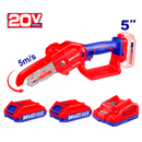 Motosierra inalámbrica de 5 plgs 20 voltios con 2 baterías y cargador Emtop ELGA2058-ULBCPK