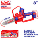 MOTOSIERRA INALAMBRICA ESPADA DE 8 PULGADAS, 20V. BRUSHLESS, SIN BATERIA NI CARGADOR. EMTOP