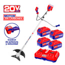 CHAPEADORA NALAMBRICA DE 40 VOLTIOS, BRUSHLESS, CON 4 BATERIAS Y CARGADOR, EMTOP