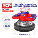 PULIDORA LUSTRADORA INALAMBRICA 20V, BRUSHLESS, DIAMETRO DEL DISCO 10 PULG. SIN BATERIA NI CARGADOR. EMTOP