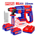 ROTOMARTILLO INALAMBRICO 20 VOLT, SDS PLUS, BRUSHLESS, 0-1100RPM, 2 JOULES, CON 2 BATERIAS 4AH Y CARGADOR 4AMP. EMTOP