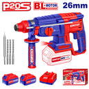 Rotomartillo inalámbrico de 1 pulgada, sin carbones, 20 voltios, Emtop, ELRH20228