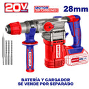ROTOMARTILLO SDS PLUS INALAMBRICO DE 20 VOLTIOS, MOTOR BRUSHLESS, 4.5 JOULES, SIN BATERIA NI CARGADOR. EMTOP