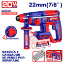 ROTOMARTILLO INALAMBRICO 20V. SDS PLUS, BRUSHLESS, 0-1100RPM, 2 JOULES, SIN BATERIA NI CARGADOR. EMTOP, ELRH21228