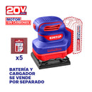 Lijadora orbital de 1/4 de hoja inalámbrica de 20 voltios, Emtop, ELSHS2024