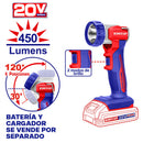 LAMPARA DE TRABAJO INALAMBRICA, 20V, LUMENES 450, SIN BATERIA NI CARGADOR, BARE TOOL. EMTOP