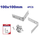 JUEGO DE 4 MENSULAS 10 X 10 CMS. GALVANIZADAS, INCLUYE TORNILLOS. EMTOP