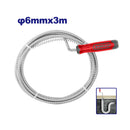 DESTAPADOR DE DRENAJE 3 MTS. RESORTE FLEXIBLE DE ACERO Y MANGO PLASTICO. EMTOP