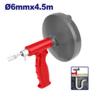 DESTAPADOR DE TUBERIAS DE 4.5M FLEXIBLE DE ACERO CON CAJA DE ALMACENAMIENTO PARA LIMPIEZA DE DRENAJES. EMTOP