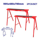 CABALLETE DE ACERO PLEGABLE CON CAPACIDAD DE CARGA DE 100KG Y BASE ANTIDESLIZANTE. EMTOP