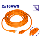 EXTENSION ELECTRICA NARANJA DE 10 METROS CALIBRE 16 x 2 AWG. EMTOP