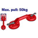 VENTOSA PARA VIDRIO 2 COPAS DE SUCCION DE 115MM SOPORTA 50KG. MARCA EMTOP