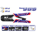 PINZA PONCHADORA 3 EN 1, PELA, CORTA Y PRENSA, PARA TERMINALES DE LINEA DE RED Y TELEFONICA. EMTOP