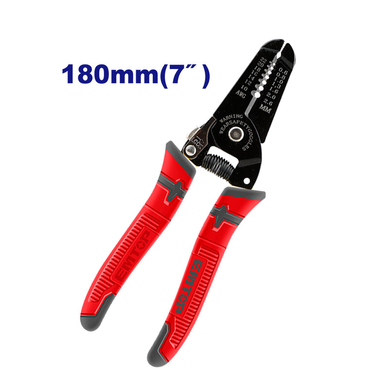 PELACABLES DE 7 PULGADAS BORDE AFILADO PARA CORTE DE CABLE PELA 7 MEDIDAS DE CABLE. EMTOP, EMPL5607