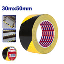 CINTA DE SEGURIDAD AMARILLO/NEGRO 50 MM X 30 MTS. PARA DEMARCACION Y SEÑALIZACION. EMTOP