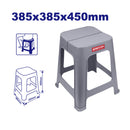 BANCO PLASTICO 15-3/16 X 15-3/16 X 17-11/16 PLG. APILABLE, PATAS ANTIDESLIZANTES, CUERPO REFORZADO. EMTOP