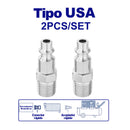 JUEGO DE 2 CONECTORES MACHO ROSCA NPT 1/4 PARA ACOPLE RAPIDO. EMTOP