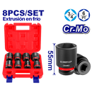 Juego de copas de impacto raiz 3/4 plg milimétricas Emtop EMSSD34081