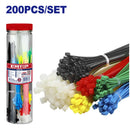 JUEGO DE 200 CINCHOS PLASTICOS DE NYLON 66 EN VARIOS COLORES Y MEDIDAS. EMTOP