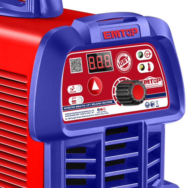 Soldadora de 160 amperios, inverter, Emtop, ULWDEM1652