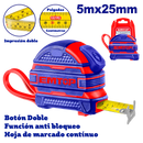 Cinta métrica de 5 mts x 25 mm Emtop EMTP2525