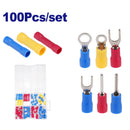 JUEGO DE 100 TERMINALES ELECTRICAS DE PVC, LATON Y ALUMINIO, EMTOP