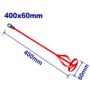 MEZCLADOR MANUAL PARA TABLAYESO DIAMETRO 60 MILIMETROS LARGO 400 MILIMETROS BARRA HEXAGONAL. EMTOP