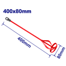 MEZCLADOR MANUAL PARA TABLAYESO DIAMETRO 80 MILIMETROS LARGO 400 MILIMETROS BARRA HEXAGONAL. EMTOP