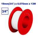 CINTA DE TEFLON 3/4 PLG. X 13 METROS. PARA SELLADO DE TUBERIAS Y EVITAR FUGAS. EMTOP