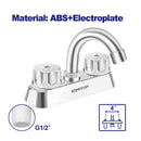GRIFO MEZCLADOR PARA LAVAMANOS DE 4 PLGS, PLASTICO ABS CROMADO, EMTOP