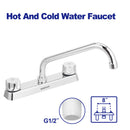 GRIFO MEZCLADOR PARA COCINA DE 8 PLGS, PLASTICO ABS CROMADO, EMTOP