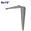 MENSULA PARA REPISA 8 X 10 PLG. ACABADO PLATEADO, SOPORTA HASTA 25 KG CADA PAR. EMTOP