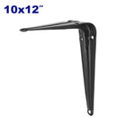 MENSULA PARA REPISA 10 X 12 PLG. ACABADO NEGRO, SOPORTA HASTA 25 KG CADA PAR. EMTOP