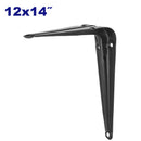 MENSULA PARA REPISA 12 X 14 PLG. ACABADO NEGRO, SOPORTA HASTA 25 KG CADA PAR. EMTOP