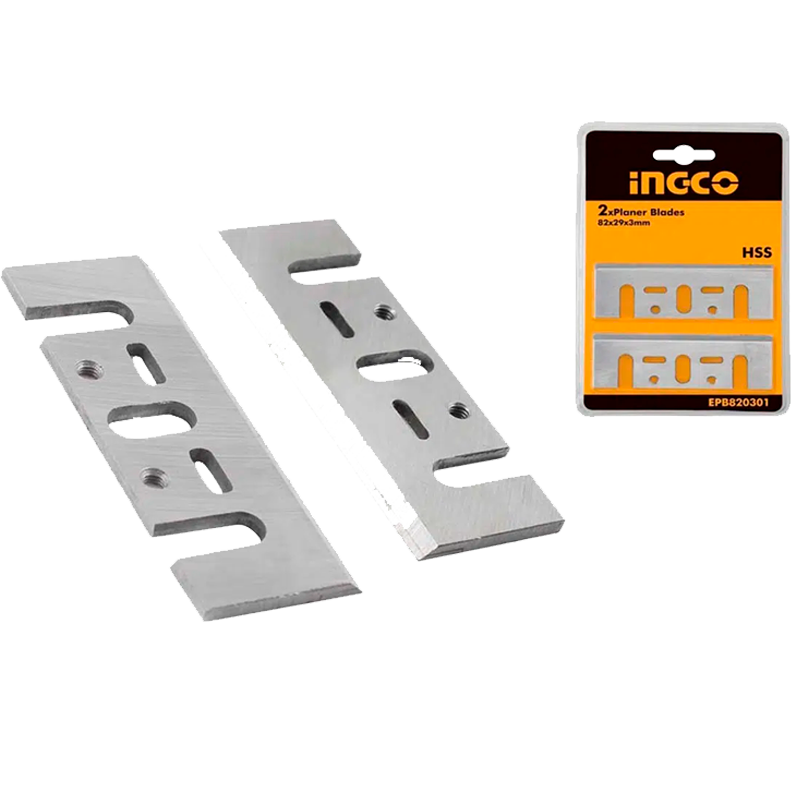 Cuchillas HSS afilables para cepillo eléctrico en marca INGCO, EPB820301
