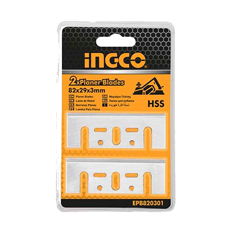Cuchillas HSS afilables para cepillo eléctrico en marca INGCO, EPB820301