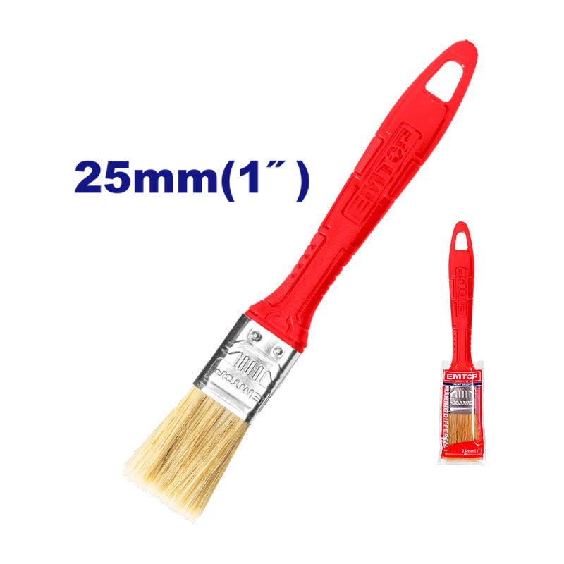 BROCHA MANGO DE PLASTICO DE 1 PULGADAS IDEAL PARA PINTURA DE ACEITE. MARCA EMTOP, EPBH01702