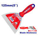 ESPATULA DE ACERO INOX DE 125 MM, EMTOP, EPTL12501