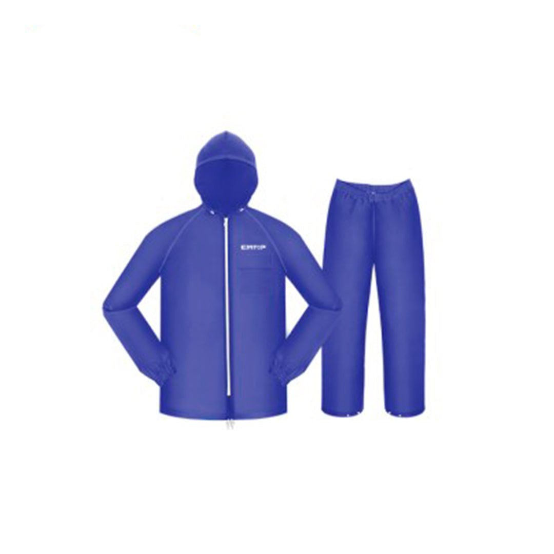 TRAJE IMPERMEABLE DE POLIESTER CON LONA EN EL INTERIOR, TALLA L. MARCA EMTOP, ERST02L