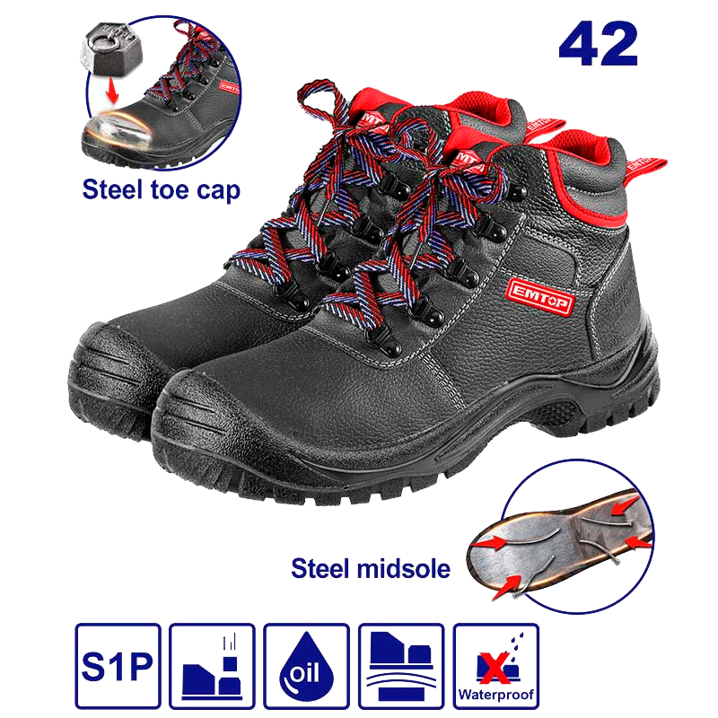 Botas punta de acero antiestáticas doble densidad talla 42 Emtop ESBS42SP42