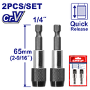 SET DE 2 EXTENSION / SUJETADOR DE PUNTAS 2-9/16 PULGADAS DE LARGO CON BLOQUEO. MARCA EMTOP