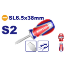 DESARMADOR CORTO PUNTA MAGNETICA PLANA 6.5 MM 1 1/2 PULGADA DE LARGO. EMTOP