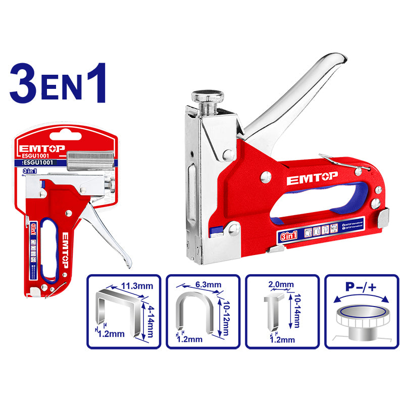 ENGRAPADORA 3 EN 1, FUERZA MOTRIZ AJUSTABLE MARCA EMTOP, ESGU1001