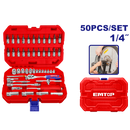 Juego de copas raíz 1/4 de 50 piezas milimétricas Emtop