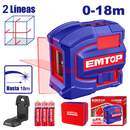 Nivel láser rojo de 15 metros, Emtop, ESLE21503