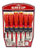 Juego de 6 desarmadores aislados, 1000 Voltios, Emtop, esstjs061