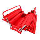 CAJA METALICA PARA HERRAMIENTAS CON 3 NIVELES PLEGABLES 5 BANDEJAS LARGO 49.5 ALTO 29.5 ANCHO 20 CENTIMETROS. EMTOP, ETBXS0201